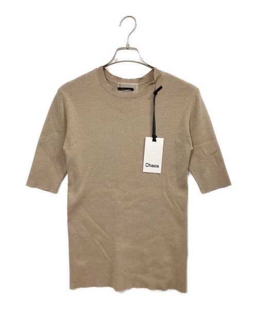 CHAOS（カオス）CHAOS (カオス) ティップニットＴシャツ ベージュ サイズ:FREE 未使用品の古着・服飾アイテム