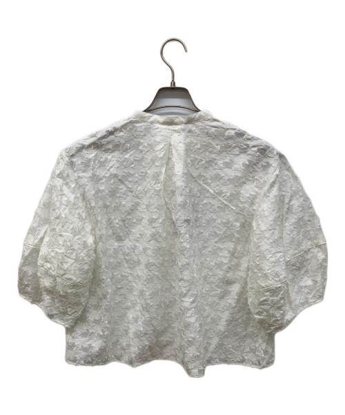 SHIPS（シップス）SHIPS (シップス) 幾何柄カットジャカードブラウス ホワイト サイズ:FREEの古着・服飾アイテム