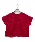 fog linen workフォグリネンワーク）の古着「リネンブラウス」｜ショッキングピンク