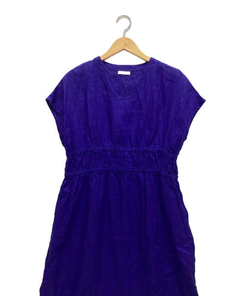 fog linen work（フォグリネンワーク）fog linen work (フォグリネンワーク) キーネックワンピース ブルー サイズ:表記なしの古着・服飾アイテム