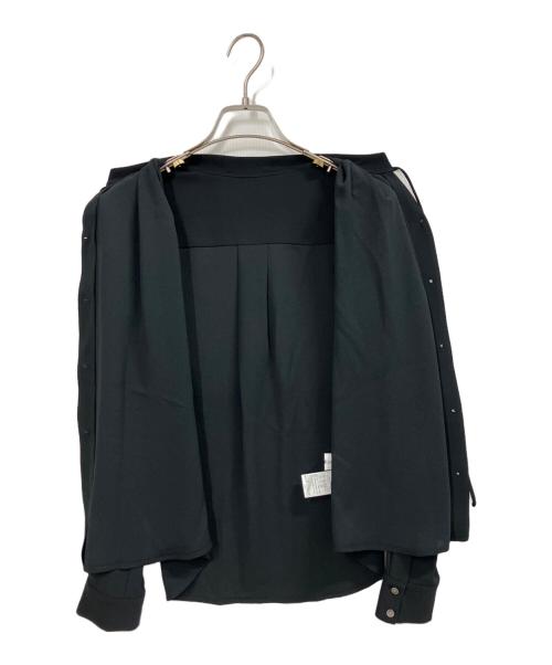 SOEJU（ソージュ）SOEJU (ソージュ) ジョーゼットリボンブラウス ブラック サイズ:Mの古着・服飾アイテム