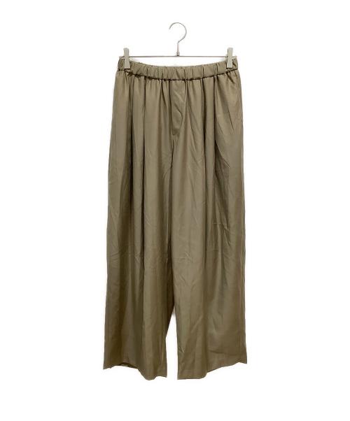 mizuiro-ind（ミズイロインド）mizuiro-ind (ミズイロインド) ワイドタック イージーパンツ ブラウン サイズ:FREEの古着・服飾アイテム