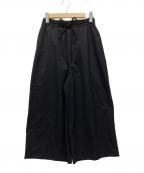 mizuiro-indミズイロインド）の古着「ウールワイドクロップドイージーパンツ」｜ブラック