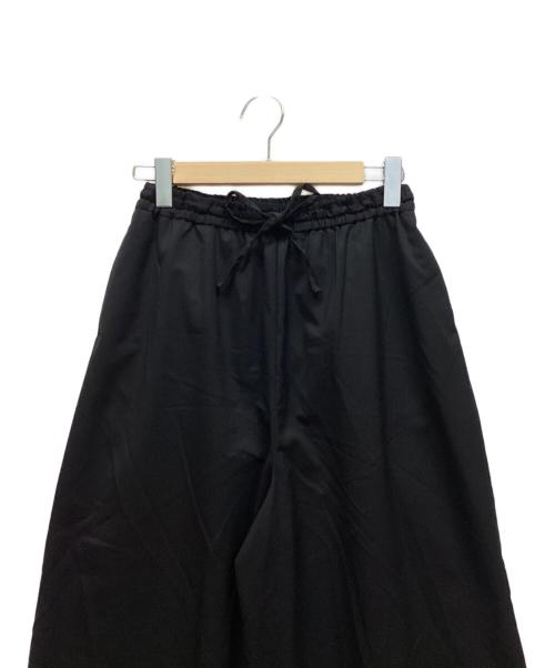 mizuiro-ind（ミズイロインド）mizuiro-ind (ミズイロインド) ウールワイドクロップドイージーパンツ ブラック サイズ:Lの古着・服飾アイテム