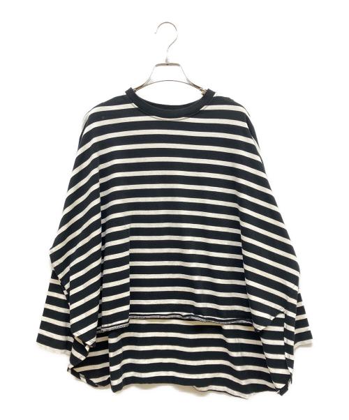 BEARDSLEY（ビアズリー）BEARDSLEY (ビアズリー) ボーダーカットソー ブラック×ホワイト サイズ:SIZE Freeの古着・服飾アイテム