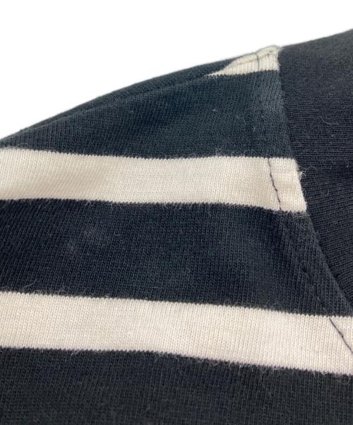 BEARDSLEY（ビアズリー）BEARDSLEY (ビアズリー) ボーダーカットソー ブラック×ホワイト サイズ:SIZE Freeの古着・服飾アイテム