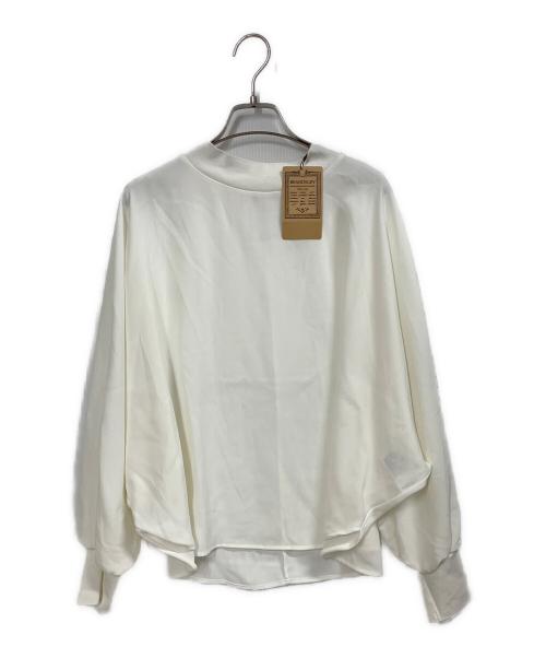 BEARDSLEY（ビアズリー）BEARDSLEY (ビアズリー) ニットコンビドルマンブラウス ホワイト サイズ:FREE 未使用品の古着・服飾アイテム