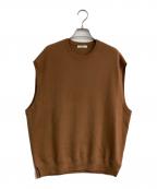 BODHIボーディ）の古着「カシミヤハイゲージニットベスト　BD13007」｜ブラウン