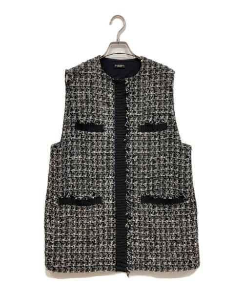 VERMEIL par iena（ヴェルメイユ パー イエナ）VERMEIL par iena (ヴェルメイユ パー イエナ) ツイードジレ ブラック サイズ:Freeの古着・服飾アイテム