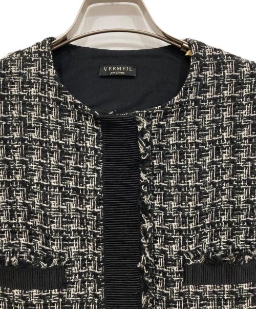 VERMEIL par iena（ヴェルメイユ パー イエナ）VERMEIL par iena (ヴェルメイユ パー イエナ) ツイードジレ ブラック サイズ:Freeの古着・服飾アイテム