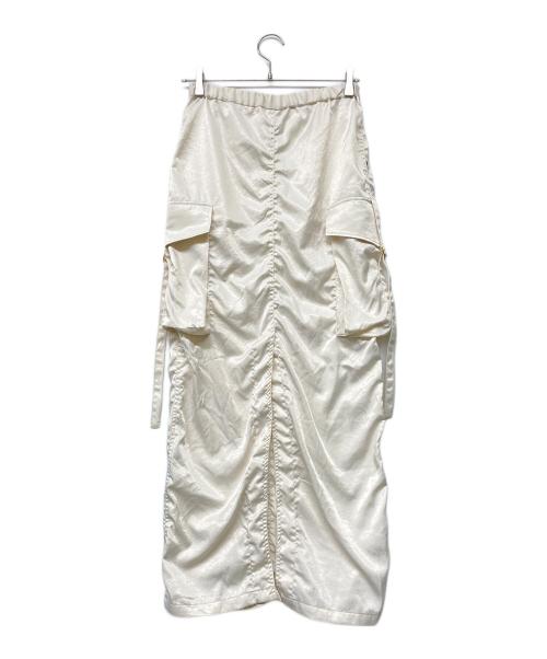 LE CIEL BLEU（ルシェルブルー）LE CIEL BLEU (ルシェルブルー) Cargo Maxi Skirt ホワイト サイズ:38の古着・服飾アイテム