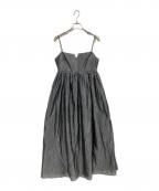 LE CIEL BLEUルシェルブルー）の古着「Ribbon Jacquard Cami Dres / キャミソールワンピース」｜グレー