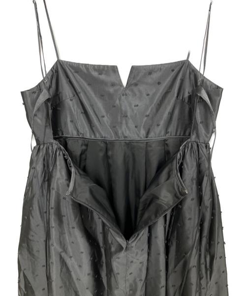 LE CIEL BLEU（ルシェルブルー）LE CIEL BLEU (ルシェルブルー) Ribbon Jacquard Cami Dres / キャミソールワンピース グレー サイズ:36の古着・服飾アイテム