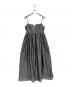 LE CIEL BLEU（ルシェルブルー）の古着「Ribbon Jacquard Cami Dres / キャミソールワンピース」｜グレー