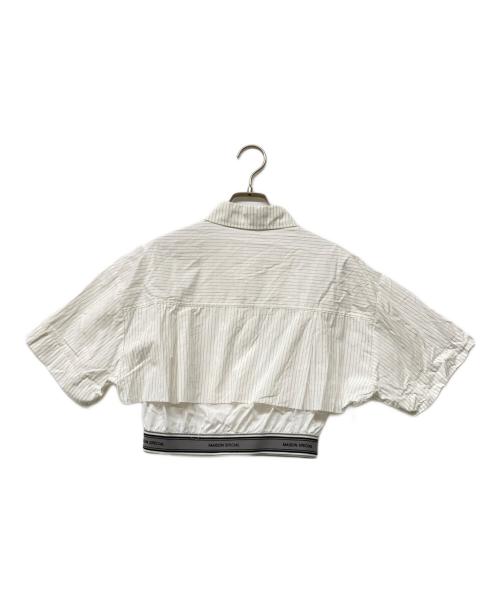 MAISON SPECIAL（メゾンスペシャル）MAISON SPECIAL (メゾンスペシャル) ジャガードゴムダブルレイヤードシャツ ホワイト サイズ:FREEの古着・服飾アイテム