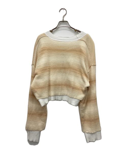 PERVERZE（パーバーズ）PERVERZE (パーバーズ) リバーシブルカーディガン ホワイト×ベージュ サイズ:Freeの古着・服飾アイテム