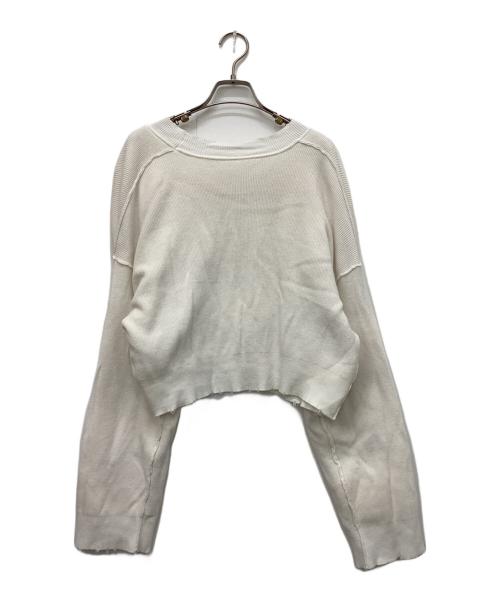 PERVERZE（パーバーズ）PERVERZE (パーバーズ) リバーシブルカーディガン ホワイト×ベージュ サイズ:Freeの古着・服飾アイテム