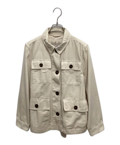 Barbour（バブアー）Barbour (バブアー) Tillyコットン4ポケットサファリジャケット アイボリー サイズ:UK10の古着・服飾アイテム