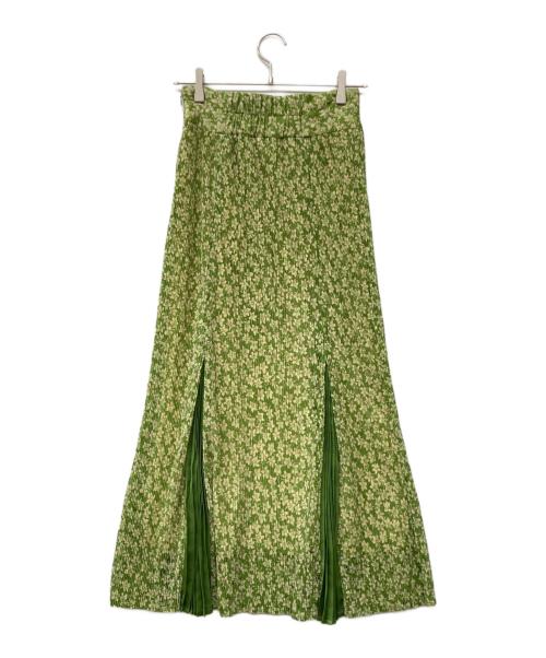 CLANE（クラネ）CLANE (クラネ) PLEATS FLORET SKIRT グリーン サイズ:1の古着・服飾アイテム