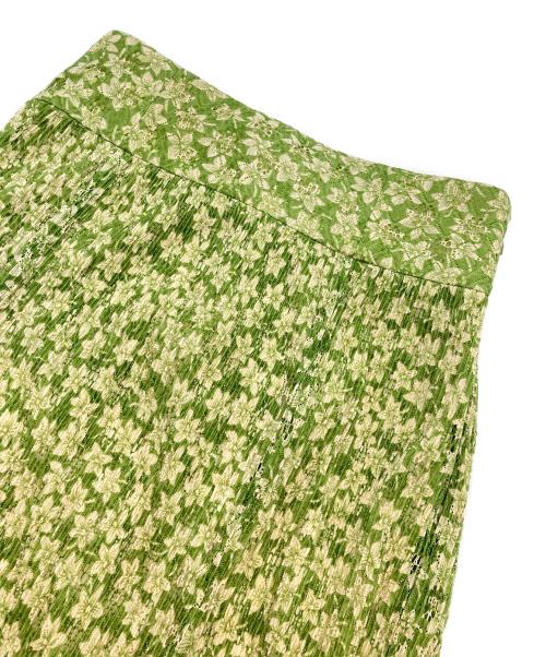 CLANE（クラネ）CLANE (クラネ) PLEATS FLORET SKIRT グリーン サイズ:1の古着・服飾アイテム