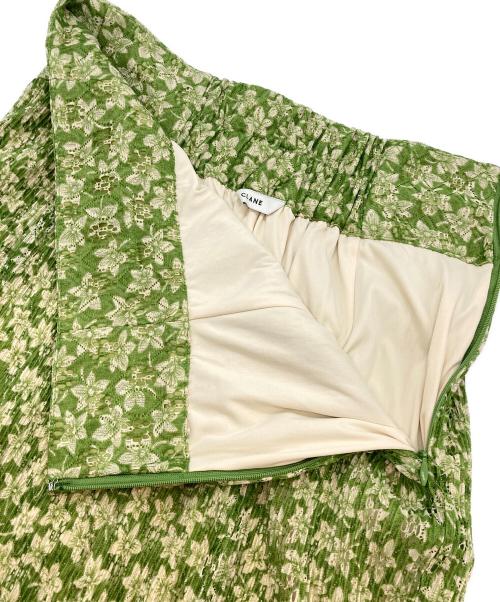 CLANE（クラネ）CLANE (クラネ) PLEATS FLORET SKIRT グリーン サイズ:1の古着・服飾アイテム