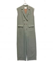 Ameri（アメリ）の古着「MINI CHECK JACKET ROMPERS」｜グリーン