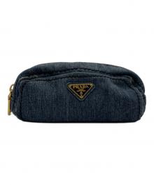 PRADA（プラダ）の古着「デニムコスメポーチ」｜インディゴ