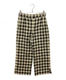 'S Max Mara（エスマックスマーラ）の古着「23913114326　リネンパンツ」｜ベージュ×ブラック