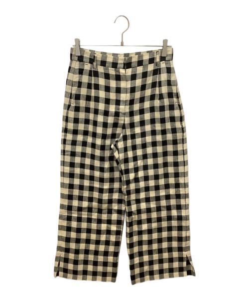'S Max Mara（エスマックスマーラ）'S Max Mara (エスマックスマーラ) 23913114326　リネンパンツ ベージュ×ブラック サイズ:38の古着・服飾アイテム