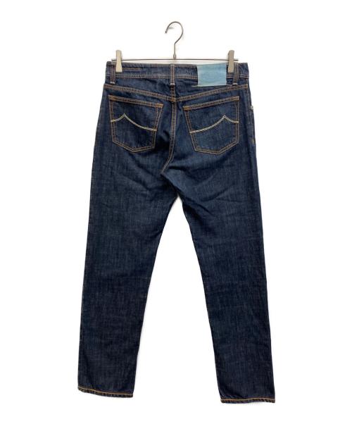 JACOB COHEN（ヤコブコーエン）JACOB COHEN (ヤコブコーエン) ハラコパッチデニムパンツ ブルー サイズ:32の古着・服飾アイテム