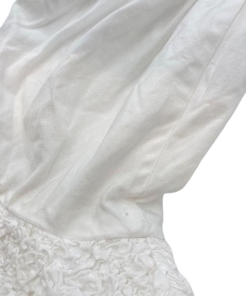 CECILIE BAHNSEN（セシリーバンセン）Cecilie Bahnsen (セシリーバンセン) Carrie top ラッフルトリム ポプリントップ ホワイト サイズ:UK6の古着・服飾アイテム