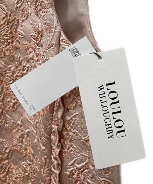 Loulou Willoughby（ルルウィルビー）Loulou Willoughby (ルルウィルビー) ラメジャガードノースリワンピース ピンク サイズ:2の古着・服飾アイテム