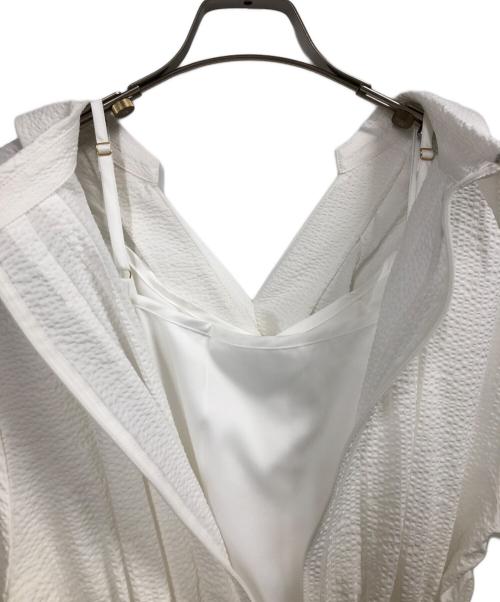 JUSGLITTY（ジャスグリッティー）JUSGLITTY (ジャスグリッティー) シャーリングシャツワンピース ホワイト サイズ:1の古着・服飾アイテム