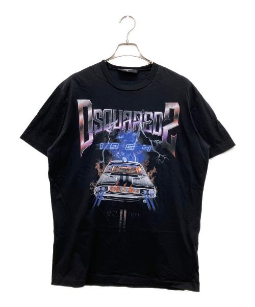 DSQUARED2（ディースクエアード）DSQUARED2 (ディースクエアード) SPACE COOL TEE ブラック サイズ:XLの古着・服飾アイテム