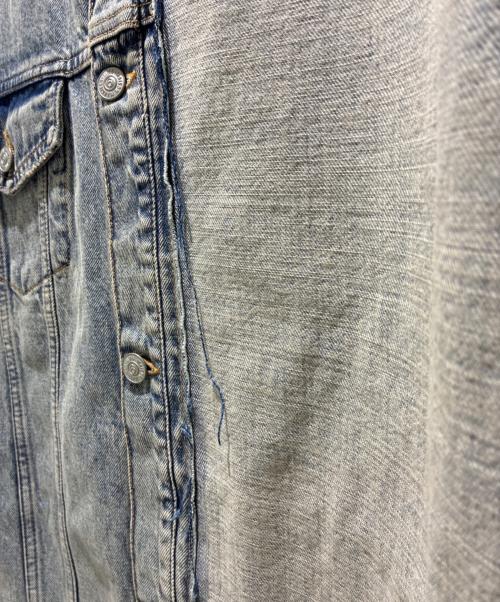 MM6 Maison Margiela（エムエムシックスメゾンマルジェラ）MM6 Maison Margiela (エムエムシックスメゾンマルジェラ) 再構築ドッキングデニムジャケット インディゴ サイズ:48の古着・服飾アイテム