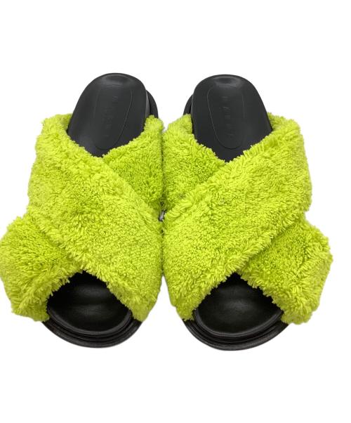 MARNI（マルニ）MARNI (マルニ) Terry Slider グリーン×ブラック サイズ:41の古着・服飾アイテム