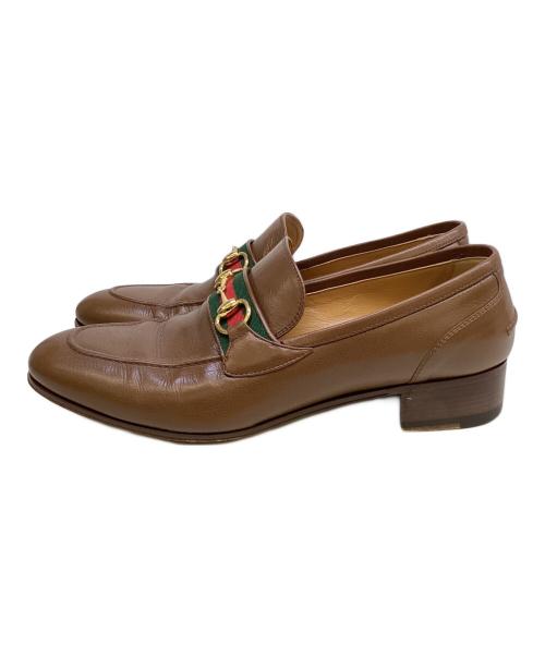GUCCI（グッチ）GUCCI (グッチ) ホースビットローファー ビットローファー ブラウン サイズ:9の古着・服飾アイテム