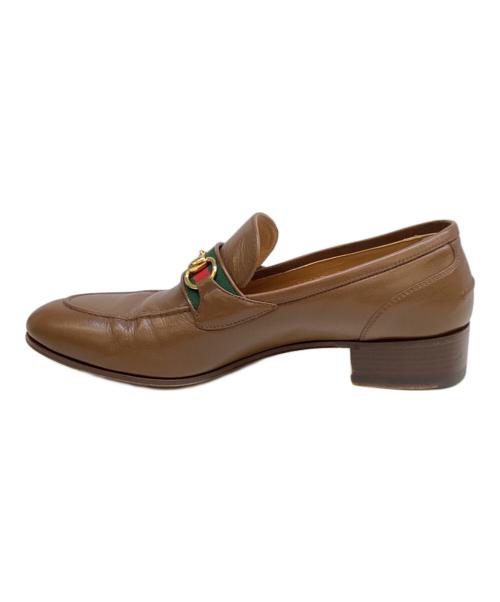 GUCCI（グッチ）GUCCI (グッチ) ホースビットローファー ビットローファー ブラウン サイズ:9の古着・服飾アイテム