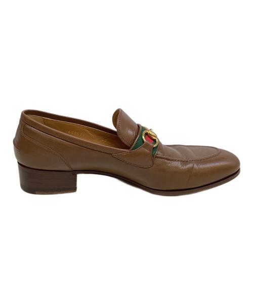 GUCCI（グッチ）GUCCI (グッチ) ホースビットローファー ビットローファー ブラウン サイズ:9の古着・服飾アイテム