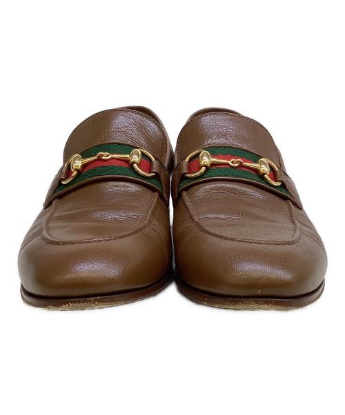 GUCCI（グッチ）GUCCI (グッチ) ホースビットローファー ビットローファー ブラウン サイズ:9の古着・服飾アイテム
