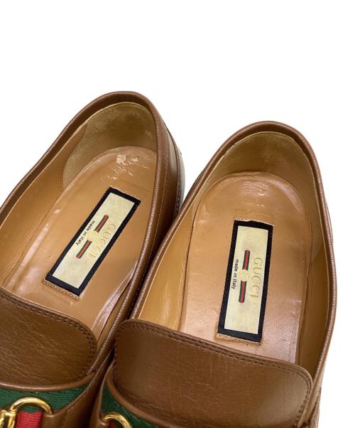 GUCCI（グッチ）GUCCI (グッチ) ホースビットローファー ビットローファー ブラウン サイズ:9の古着・服飾アイテム