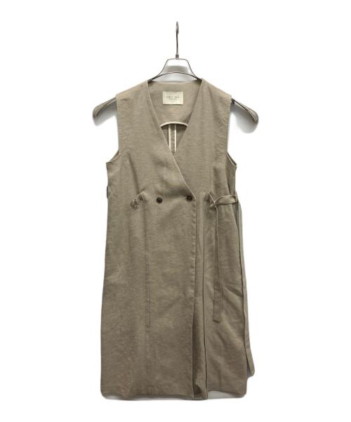 PUBLIC TOKYO（パブリックトウキョウ）PUBLIC TOKYO (パブリックトウキョウ) ロングジレ カーキ サイズ:Freeの古着・服飾アイテム