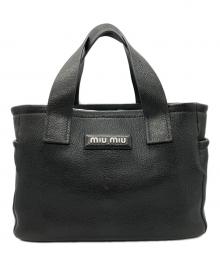 MIU MIU（ミュウミュウ）の古着「マドラスソフト2WAYハンドバッグ」｜ブラック