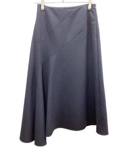 COATE（コート）COATE (コート) ウールシルク混フレアスカート ネイビー サイズ:38の古着・服飾アイテム