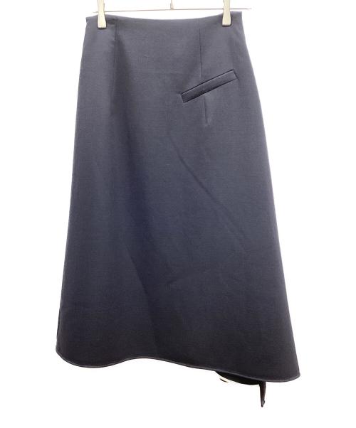 COATE（コート）COATE (コート) ウールシルク混フレアスカート ネイビー サイズ:38の古着・服飾アイテム