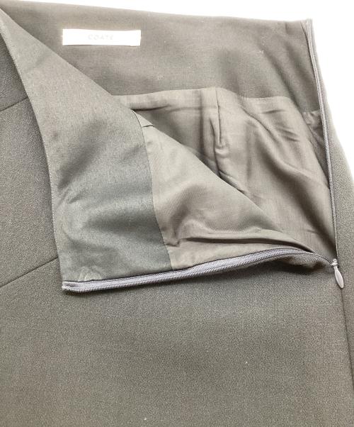 COATE（コート）COATE (コート) ウールシルク混フレアスカート ネイビー サイズ:38の古着・服飾アイテム