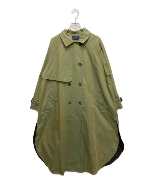 Soffitto（ソフィット）Soffitto (ソフィット) シャンブレーポンチョトレンチコート グリーン サイズ:3の古着・服飾アイテム