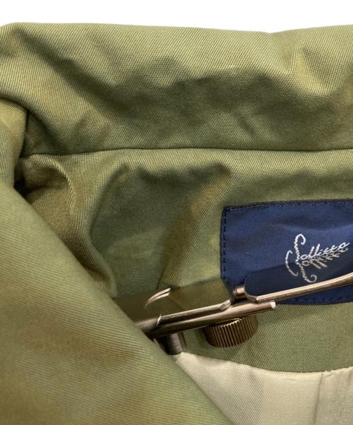 Soffitto（ソフィット）Soffitto (ソフィット) シャンブレーポンチョトレンチコート グリーン サイズ:3の古着・服飾アイテム