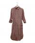23区（ニジュウサンク）の古着「ストライプリネンシャツワンピース」｜レッド