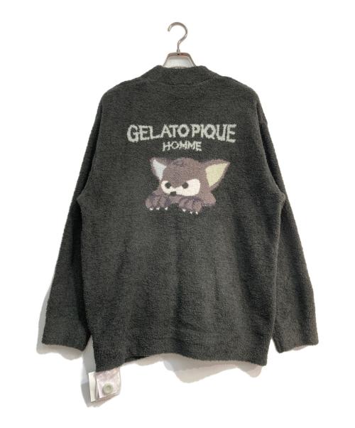 GELATO PIQUE HOMME（ジェラートピケ オム）GELATO PIQUE HOMME (ジェラートピケ オム) ベビモコキャットJQDカーディガン チャコールグレー サイズ:L 未使用品の古着・服飾アイテム